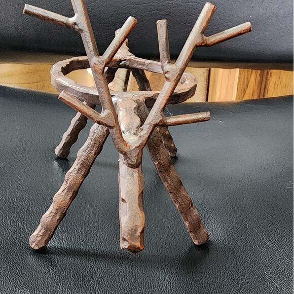 Rustic Charm Metal Reindeer Votive Candle Holder From Yankee Candle 3x6 Inches - Picture 2 of 11